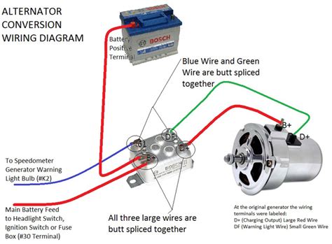 vw bug junction box for alternator conversin|vw type 1 alternator parts.